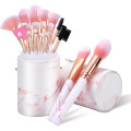 image of Pinceaux Maquillages START MAKERS 16 PCs Pinceau Maquillage en Marbre Rose Professionnelle Kit Pinceaux de Maquillage avec Pinceau Masque Silicone et Pot Pinceau