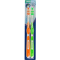 image of Dentalux Classic pack of two soft, medium, hard toothbrushes.